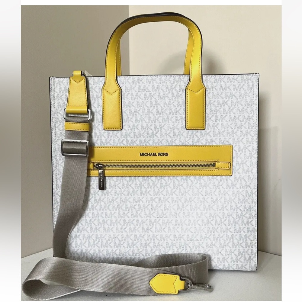 New Michael Kors Kenly Large Logo Tote Signature Citrus Multi